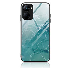 Custodia Silicone Gel Laterale Fantasia Modello Specchio Cover JM1 per Realme V30 5G Verde Pastello