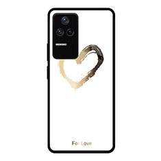 Custodia Silicone Gel Laterale Fantasia Modello Specchio Cover JM1 per Xiaomi Poco F4 5G Oro