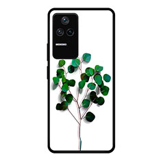 Custodia Silicone Gel Laterale Fantasia Modello Specchio Cover JM1 per Xiaomi Redmi K40S 5G Verde