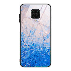 Custodia Silicone Gel Laterale Fantasia Modello Specchio Cover JM1 per Xiaomi Redmi Note 9 Pro Max Blu