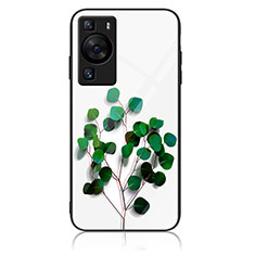 Custodia Silicone Gel Laterale Fantasia Modello Specchio Cover JM2 per Huawei P60 Verde