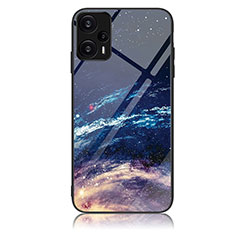 Custodia Silicone Gel Laterale Fantasia Modello Specchio Cover JM2 per Xiaomi Redmi Note 12 Turbo 5G Blu Notte