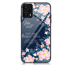 Custodia Silicone Gel Laterale Fantasia Modello Specchio Cover JM2 per Xiaomi Redmi Note 12 Turbo 5G Rosa