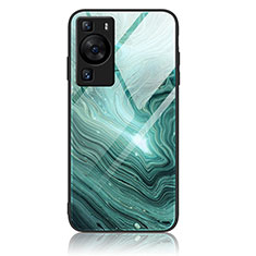 Custodia Silicone Gel Laterale Fantasia Modello Specchio Cover JM3 per Huawei P60 Pro Verde