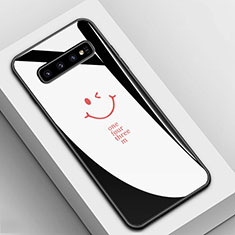 Custodia Silicone Gel Laterale Fantasia Modello Specchio Cover K01 per Samsung Galaxy S10 5G Nero