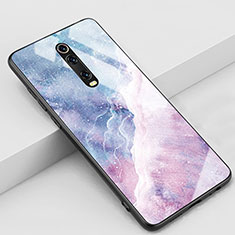 Custodia Silicone Gel Laterale Fantasia Modello Specchio Cover K01 per Xiaomi Mi 9T Viola