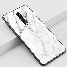 Custodia Silicone Gel Laterale Fantasia Modello Specchio Cover K01 per Xiaomi Redmi K20 Pro Bianco