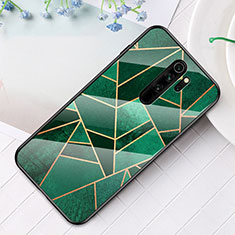 Custodia Silicone Gel Laterale Fantasia Modello Specchio Cover K03 per Xiaomi Redmi Note 8 Pro Verde