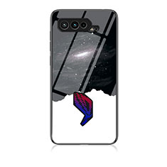 Custodia Silicone Gel Laterale Fantasia Modello Specchio Cover LS1 per Asus ROG Phone 5 Pro Nero