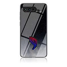 Custodia Silicone Gel Laterale Fantasia Modello Specchio Cover LS1 per Asus ROG Phone 5s Grigio