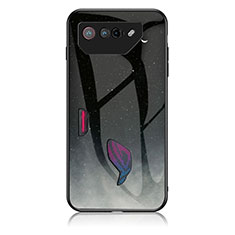 Custodia Silicone Gel Laterale Fantasia Modello Specchio Cover LS1 per Asus ROG Phone 7 Grigio