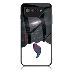 Custodia Silicone Gel Laterale Fantasia Modello Specchio Cover LS1 per Asus ROG Phone 7 Ultimate Nero