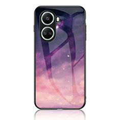 Custodia Silicone Gel Laterale Fantasia Modello Specchio Cover LS1 per Huawei Nova 10 SE Viola