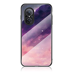 Custodia Silicone Gel Laterale Fantasia Modello Specchio Cover LS1 per Huawei Nova 9 SE Viola