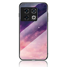 Custodia Silicone Gel Laterale Fantasia Modello Specchio Cover LS1 per OnePlus 10 Pro 5G Viola