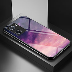 Custodia Silicone Gel Laterale Fantasia Modello Specchio Cover LS1 per OnePlus Nord N20 SE Viola