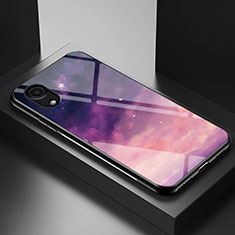 Custodia Silicone Gel Laterale Fantasia Modello Specchio Cover LS1 per Samsung Galaxy A03 Core Viola