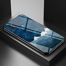 Custodia Silicone Gel Laterale Fantasia Modello Specchio Cover LS1 per Samsung Galaxy A11 Blu