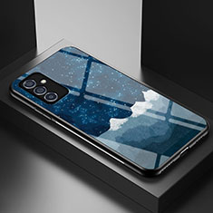 Custodia Silicone Gel Laterale Fantasia Modello Specchio Cover LS1 per Samsung Galaxy A15 4G Blu