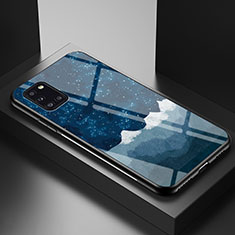 Custodia Silicone Gel Laterale Fantasia Modello Specchio Cover LS1 per Samsung Galaxy A31 Blu