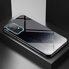 Custodia Silicone Gel Laterale Fantasia Modello Specchio Cover LS1 per Samsung Galaxy A52 4G Grigio