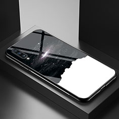 Custodia Silicone Gel Laterale Fantasia Modello Specchio Cover LS1 per Samsung Galaxy A70S Nero