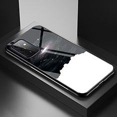 Custodia Silicone Gel Laterale Fantasia Modello Specchio Cover LS1 per Samsung Galaxy A72 4G Nero