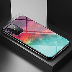 Custodia Silicone Gel Laterale Fantasia Modello Specchio Cover LS1 per Samsung Galaxy A72 4G Rosso