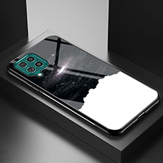 Custodia Silicone Gel Laterale Fantasia Modello Specchio Cover LS1 per Samsung Galaxy F62 5G Nero