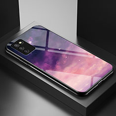 Custodia Silicone Gel Laterale Fantasia Modello Specchio Cover LS1 per Samsung Galaxy M02s Viola