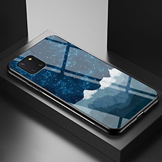 Custodia Silicone Gel Laterale Fantasia Modello Specchio Cover LS1 per Samsung Galaxy Note 10 Lite Blu