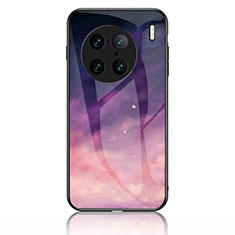 Custodia Silicone Gel Laterale Fantasia Modello Specchio Cover LS1 per Vivo X90 Pro+ Plus 5G Viola