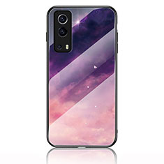 Custodia Silicone Gel Laterale Fantasia Modello Specchio Cover LS1 per Vivo Y75s 5G Viola