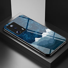 Custodia Silicone Gel Laterale Fantasia Modello Specchio Cover LS1 per Xiaomi Mi 12 Lite NE 5G Blu