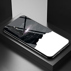 Custodia Silicone Gel Laterale Fantasia Modello Specchio Cover LS1 per Xiaomi Mi Note 10 Lite Nero