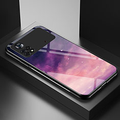 Custodia Silicone Gel Laterale Fantasia Modello Specchio Cover LS1 per Xiaomi Poco X4 Pro 5G Viola