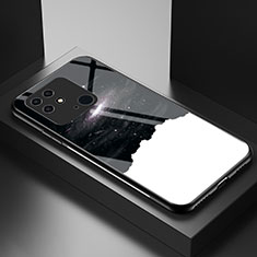 Custodia Silicone Gel Laterale Fantasia Modello Specchio Cover LS1 per Xiaomi Redmi 10 India Nero