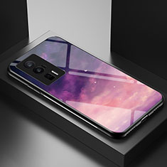 Custodia Silicone Gel Laterale Fantasia Modello Specchio Cover LS1 per Xiaomi Redmi K60 Pro 5G Viola