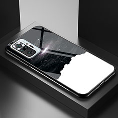 Custodia Silicone Gel Laterale Fantasia Modello Specchio Cover LS1 per Xiaomi Redmi Note 10 Pro 4G Nero