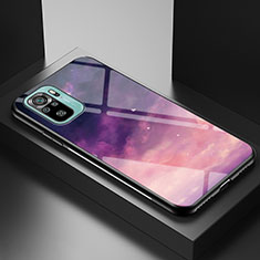 Custodia Silicone Gel Laterale Fantasia Modello Specchio Cover LS1 per Xiaomi Redmi Note 10S 4G Viola