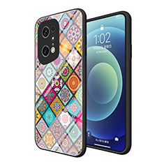 Custodia Silicone Gel Laterale Fantasia Modello Specchio Cover LS2 per Oppo Find X5 Pro 5G Colorato