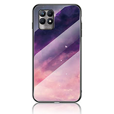 Custodia Silicone Gel Laterale Fantasia Modello Specchio Cover LS2 per Realme 8i Viola