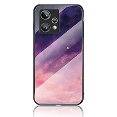 Custodia Silicone Gel Laterale Fantasia Modello Specchio Cover LS2 per Realme 9 4G Viola