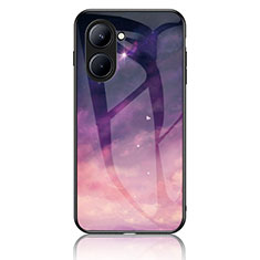 Custodia Silicone Gel Laterale Fantasia Modello Specchio Cover LS2 per Realme C33 (2023) Viola