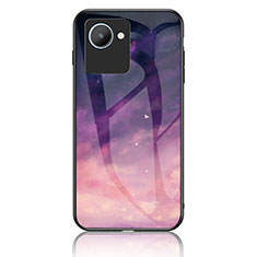 Custodia Silicone Gel Laterale Fantasia Modello Specchio Cover LS2 per Realme Narzo 50i Prime Viola