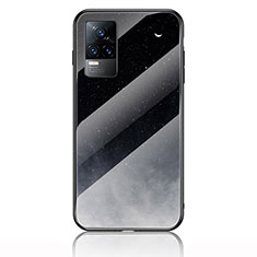 Custodia Silicone Gel Laterale Fantasia Modello Specchio Cover LS2 per Vivo Y73 (2021) Grigio