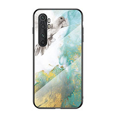 Custodia Silicone Gel Laterale Fantasia Modello Specchio Cover LS2 per Xiaomi Mi Note 10 Lite Verde