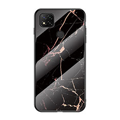 Custodia Silicone Gel Laterale Fantasia Modello Specchio Cover LS2 per Xiaomi POCO C31 Oro e Nero