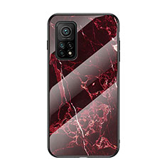 Custodia Silicone Gel Laterale Fantasia Modello Specchio Cover LS2 per Xiaomi Redmi K30S 5G Rosso