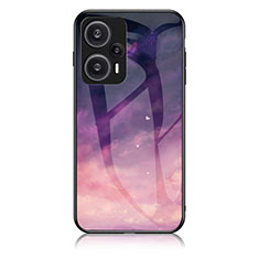 Custodia Silicone Gel Laterale Fantasia Modello Specchio Cover LS2 per Xiaomi Redmi Note 12 Turbo 5G Viola